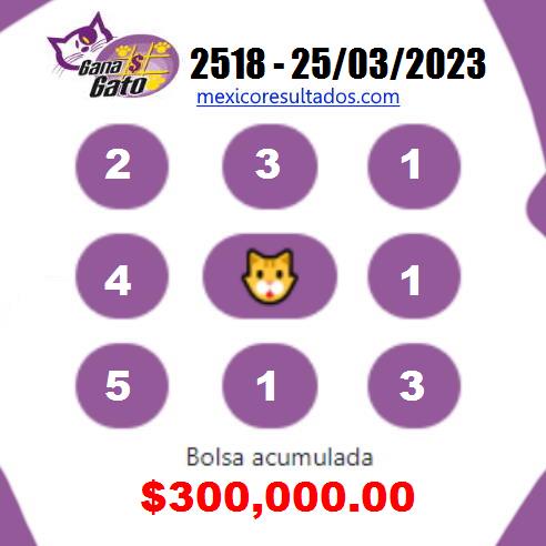 Gana Gato Sorteo 2518 Gana Gato 2518