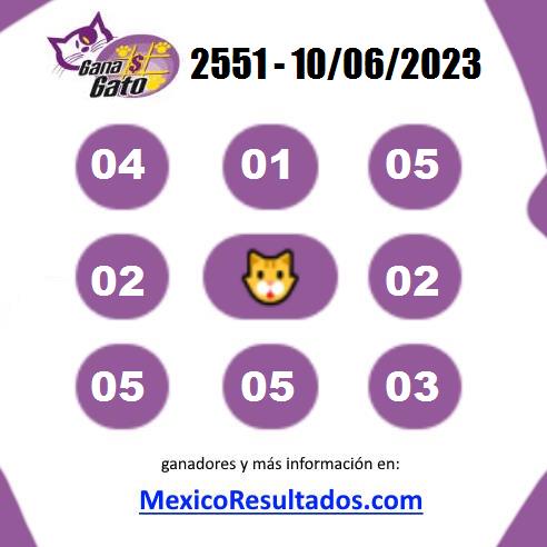 Gana Gato Sorteo 2551 Gana Gato 2551