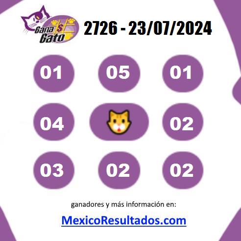 Gana Gato Sorteo 2726 Gana Gato 2726