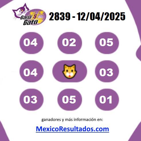Gana Gato Sorteo 2839 Gana Gato 2839