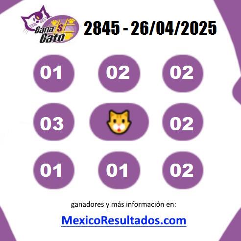 Gana Gato Sorteo 2845 Gana Gato 2845
